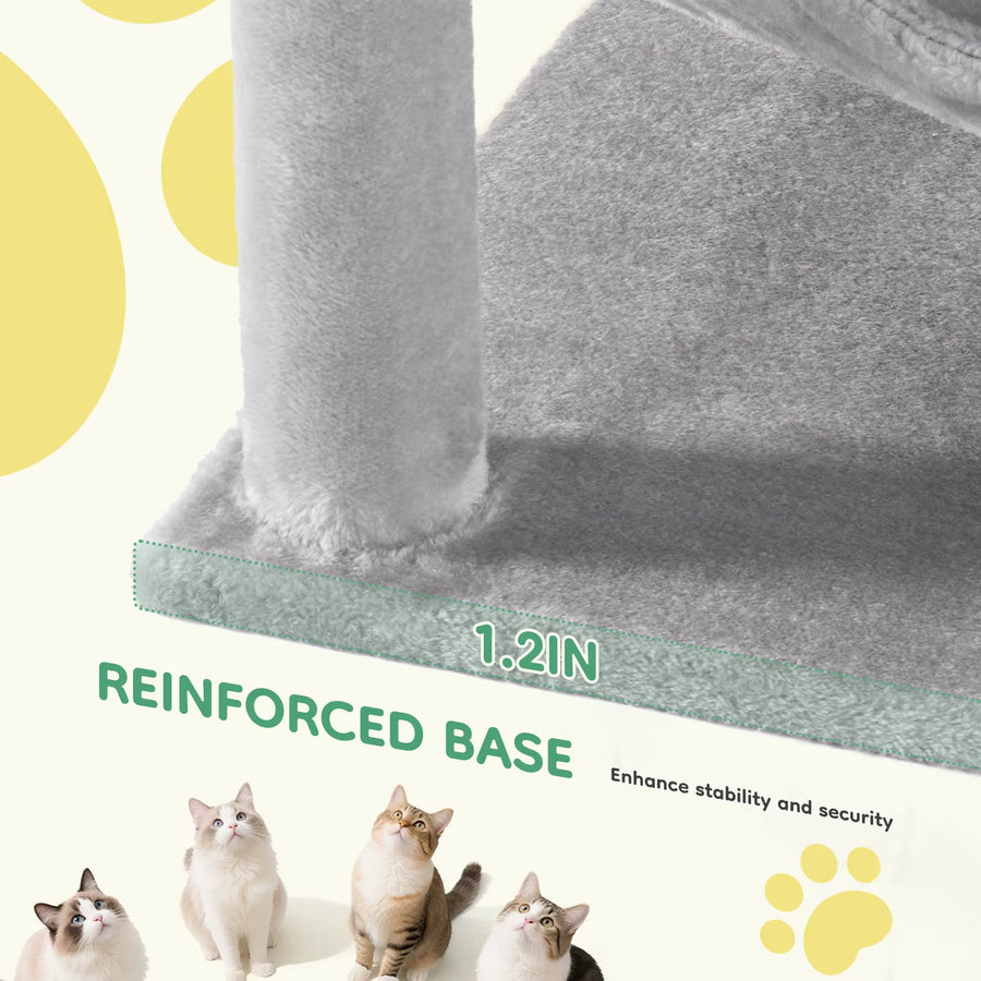 Reinforced anti-tip base close-up